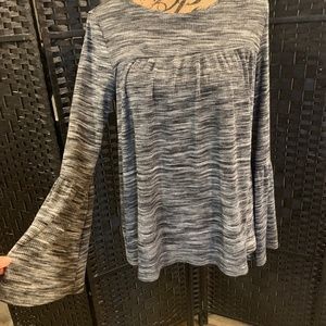 Heather grey empire waist top